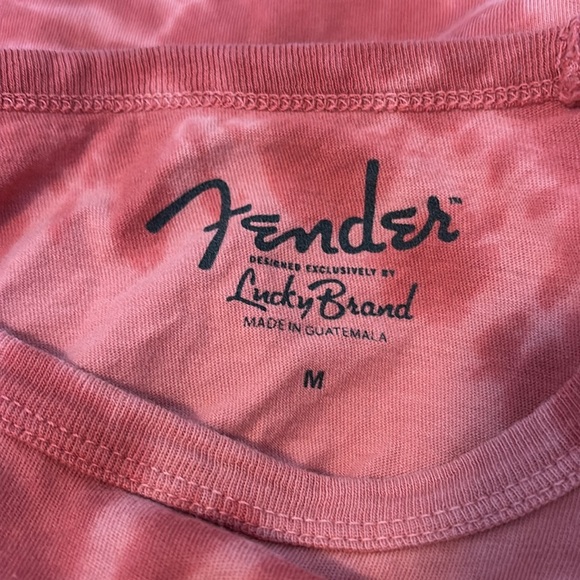 Lucky Brand Fender men’s orange tie-dye short sleeve t-shirt size medium - Picture 7 of 9
